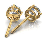 Load image into Gallery viewer, Boucles d&#39;oreilles diamants ronds 3.40 carats or jaune Antonella
