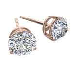 Charger l&#39;image dans la visionneuse de la galerie, Boucles d&#39;oreilles diamants ronds 5.00 carats or rose Cristina
