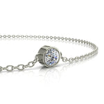 Charger l&#39;image dans la visionneuse de la galerie, Bracelet diamant rond 0.10 carat or blanc Angelica
