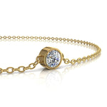 Load image into Gallery viewer, Bracelet diamant rond 0.10 carat or jaune Angelica
