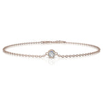 Charger l&#39;image dans la visionneuse de la galerie, Bracelet diamant rond 0.10 carat or rose Angelica
