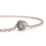 Charger l&#39;image dans la visionneuse de la galerie, Bracelet diamant rond 0.10 carat or rose Angelica
