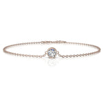 Charger l&#39;image dans la visionneuse de la galerie, Bracelet diamant rond 0.25 carat or rose Angelica
