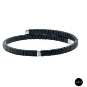 Bracelet diamants naturels ronds 0.03 carat or blanc Gino