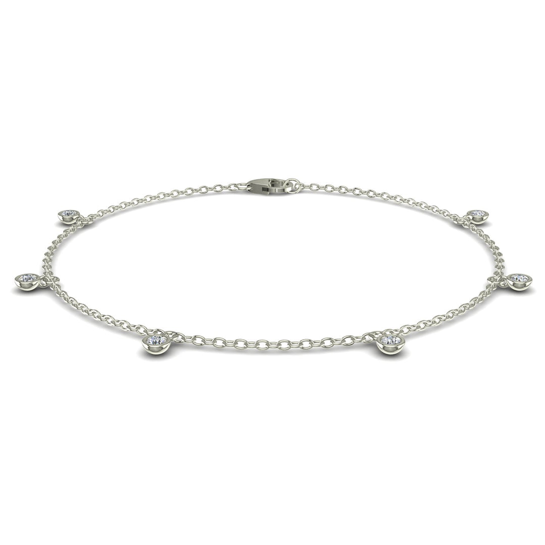 Bracelet diamants naturels ronds 0.30 carat or blanc Celestina