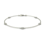 Bracelet diamants naturels ronds 0.30 carat or blanc Lidia