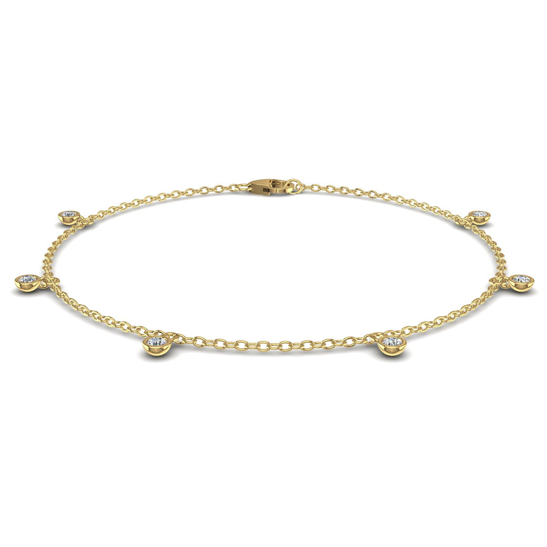 Bracelet diamants naturels ronds 0.30 carat or jaune Celestina