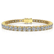 Bracelet diamants naturels ronds 12.44 carats or jaune Ely