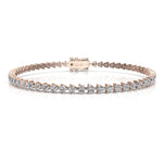 Charger l&#39;image dans la visionneuse de la galerie, Bracelet diamants naturels ronds 2.79 carats or rose Cristina
