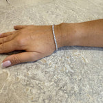 Load image into Gallery viewer, Bracelet diamants naturels ronds 3.20 carats or blanc Ely
