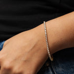Load image into Gallery viewer, Bracelet diamants naturels ronds 4.16 carats or rose Ely
