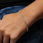 Bracelet diamants naturels ronds 4.95 carats or jaune Cristina