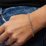 Charger l&#39;image dans la visionneuse de la galerie, Bracelet diamants naturels ronds 7.42 carats or jaune Cristina
