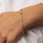 Bracelet diamants ronds 0.30 carat or jaune Celestina