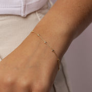 Bracelet diamants ronds 0.30 carat or jaune Lidia