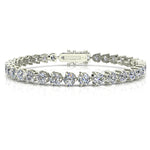 Charger l&#39;image dans la visionneuse de la galerie, Bracelet diamants ronds 10.83 carats or blanc Cristina
