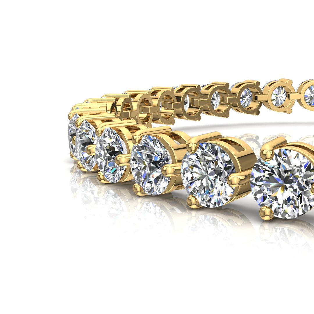 Bracelet diamants ronds 10.83 carats or jaune Cristina