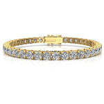 Charger l&#39;image dans la visionneuse de la galerie, Bracelet diamants ronds 10.83 carats or jaune Ely
