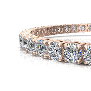 Bracelet diamants ronds 12.44 carats or rose Ely