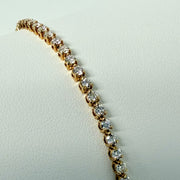 Bracelet diamants ronds 2.79 carats or jaune Cristina