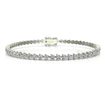 Charger l&#39;image dans la visionneuse de la galerie, Bracelet diamants ronds 3.80 carats or blanc Cristina
