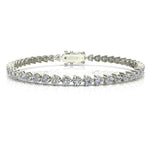 Load image into Gallery viewer, Bracelet diamants ronds 4.95 carats or blanc Cristina
