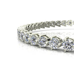 Load image into Gallery viewer, Bracelet diamants ronds 4.95 carats or blanc Cristina
