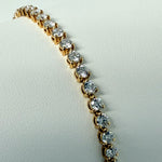 Load image into Gallery viewer, Bracelet diamants ronds 4.95 carats or jaune Cristina
