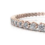 Load image into Gallery viewer, Bracelet diamants ronds 4.95 carats or rose Cristina
