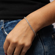 Bracelet diamants ronds 5.75 carats or blanc Ely