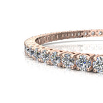 Charger l&#39;image dans la visionneuse de la galerie, Bracelet diamants ronds 5.75 carats or rose Ely
