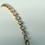 Load image into Gallery viewer, Bracelet diamants ronds 7.42 carats or jaune Cristina
