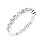 Demi-alliance 10 diamants ronds 0.25 carat or blanc 14 carats Alberta