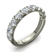 Demi-alliance 10 diamants ronds 1.30 carat or blanc Gabriela