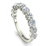 Charger l'image dans la visionneuse de la galerie, Demi-alliance 11 diamants naturels ronds 1.30 carat or blanc Martina