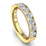 Load image into Gallery viewer, Demi-alliance 11 diamants ronds 1.30 carat or jaune Antonia
