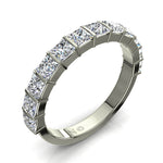 Load image into Gallery viewer, Demi-alliance 12 diamants princesses 1.30 carat or blanc Lucia
