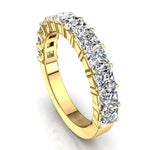 Load image into Gallery viewer, Demi-alliance 12 diamants princesses 2.40 carats or jaune Eleonora
