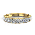 Load image into Gallery viewer, Demi-alliance 13 diamants princesses 1.60 carat or jaune Eleonora
