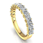 Load image into Gallery viewer, Demi-alliance 13 diamants princesses 1.60 carat or jaune Eleonora
