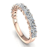 Load image into Gallery viewer, Demi-alliance 13 diamants princesses 1.60 carat or rose Eleonora
