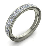 Load image into Gallery viewer, Demi-alliance 15 diamants princesses 1.80 carat or blanc Laura
