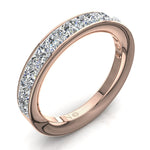 Load image into Gallery viewer, Demi-alliance 15 diamants princesses 1.80 carat or rose Laura
