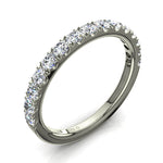 Load image into Gallery viewer, Demi-alliance 15 diamants ronds 0.60 carat or blanc Gabriela
