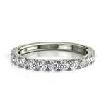 Load image into Gallery viewer, Demi-alliance 15 diamants ronds 0.60 carat or blanc Gabriela
