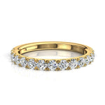 Load image into Gallery viewer, Demi-alliance 15 diamants ronds 0.60 carat or jaune Gabriela
