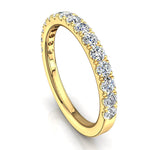 Load image into Gallery viewer, Demi-alliance 15 diamants ronds 0.60 carat or jaune Gabriela
