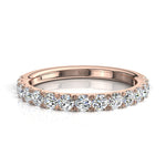 Load image into Gallery viewer, Demi-alliance 15 diamants ronds 0.60 carat or rose Gabriela
