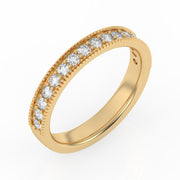 Demi-alliance 16 diamants ronds 0.50 carat or jaune 14 carats Apollonia