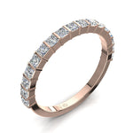 Load image into Gallery viewer, Demi-alliance 17 diamants princesses 0.60 carat or rose Lucia
